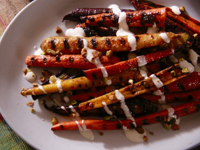 Harissa Carrots and Ranch Recipe Molly Yeh Food Network