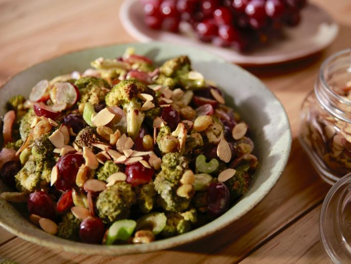 Roasted Broccoli and Grape Salad Recipe Molly Yeh Food Network