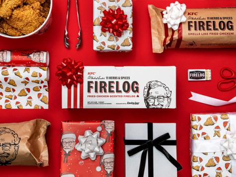KFC’s Fried Chicken-Scented Firelog Is Back for the Holiday Season