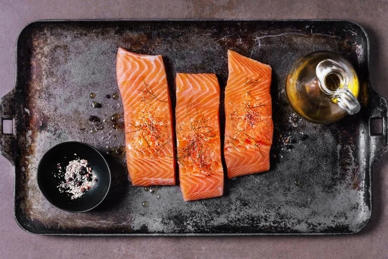 There are numerous studies that link higher intakes of omega-3 fatty fish to lower blood pressure. A <a target="_blank" href="https://www.ncbi.nlm.nih.gov/pmc/articles/PMC6085127/">2018 study</a> published in the Journal of Hypertension looked at the effect of omega-3 fats on blood pressure in young, healthy adults aged 25 to 41 years. Results found that those with higher intake of omega-3 fatty acids had lowest blood pressure. As such, researchers concluded that a diet rich in omega-3 fats, like from salmon, may be a strategy to prevent hypertension. Other fish high in omega-3s include tuna, sardines, cod, and herring.