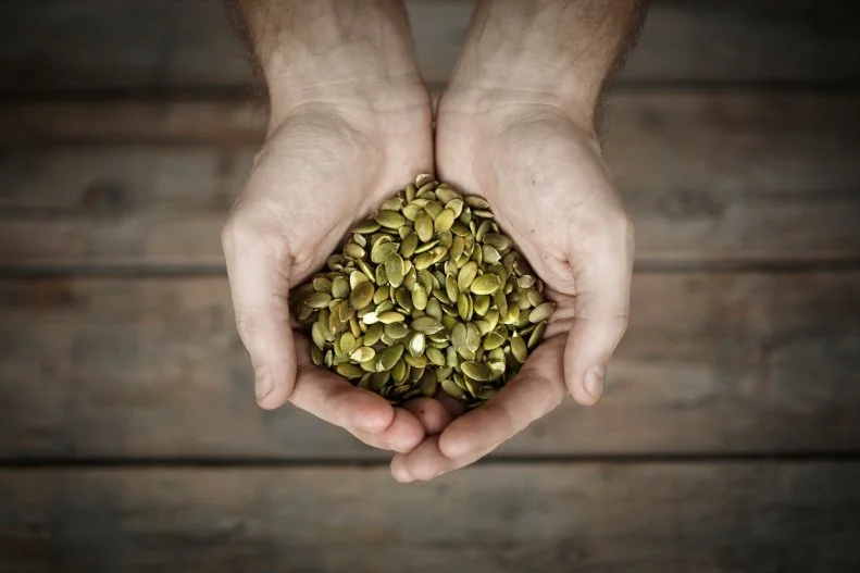Another nutrient that has been associated with helping to lower blood pressure is magnesium. Nuts, including unsalted pumpkin seeds, are a healthy addition to your diet if you have high blood pressure. Sprinkle on salads, oatmeal, or add to a homemade trail mix.