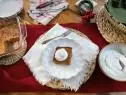 Miss Kardea Brown's Sweet Potato Pone - traditional Gullah dish, shredded sweet potato, tossed with warm spices & brown sugar, baked & topped with Egg Nog whipped cream, as seen on Delicious Miss Brown, Season 3.