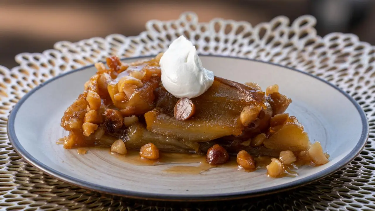 Apple, Pear and Macadamia Tarte Tatin