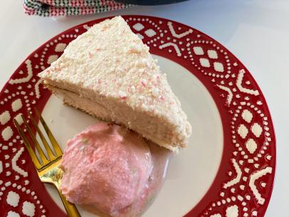 Jeff Mauro makes Peppermint Skillet Cake, with Peppermint Frosting and Ice Cream, as seen on The Kitchen, season 26.