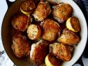 Crispy Chicken Thighs with Caramelized Lemon Rinds
