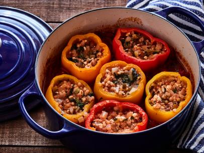 Food Network Kitchen's Healthy Vegetable and Couscous Stuffed Peppers.