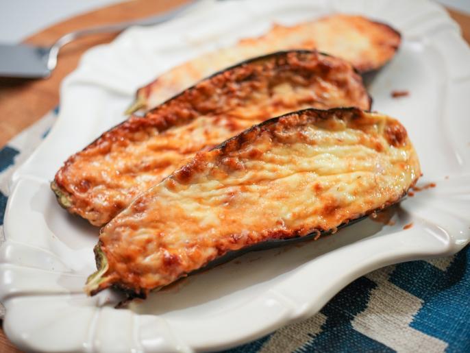 Eggplant Parmesan Boats Recipe Katie Lee Biegel Food Network