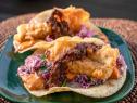 Special guests Hunter Fieri's dish, Baja Fish Tacos with Smoky Chipotle Aioli, as seen on Guy's Ranch Kitchen, Season 4.