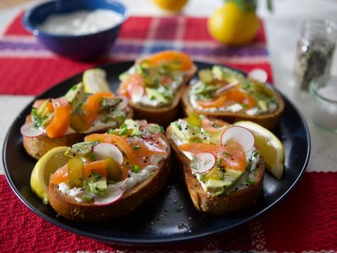 Open-Face Salmon and Avocado Sandwiches