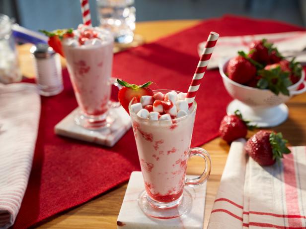 Strawberry Frozen Yogurt Shakes Recipe | Kardea Brown | Food Network