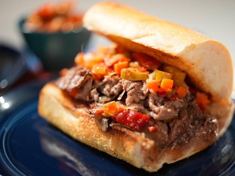 Jeff Mauro makes Easy Beef French Dip with Quick Jus, as seen on The Kitchen, season 27.