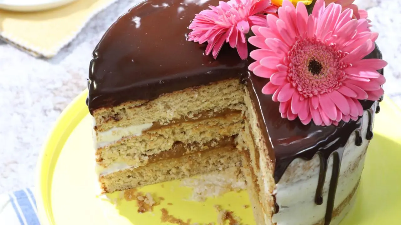Brown Butter Cake with Spiced Chocolate Ganache
