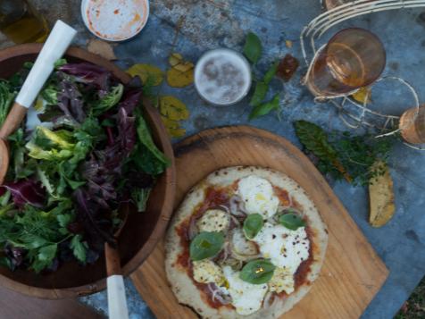 Grilled Pizza with Coppa, Fennel, Onion, Burrata and Ricotta