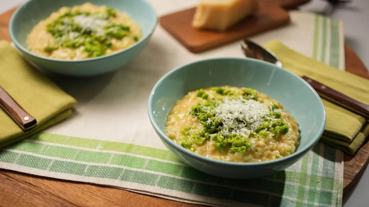 English Pea and Sweet Onion Risotto