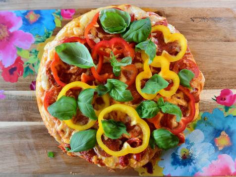 Upside-Down Red Cheesy Pizza
