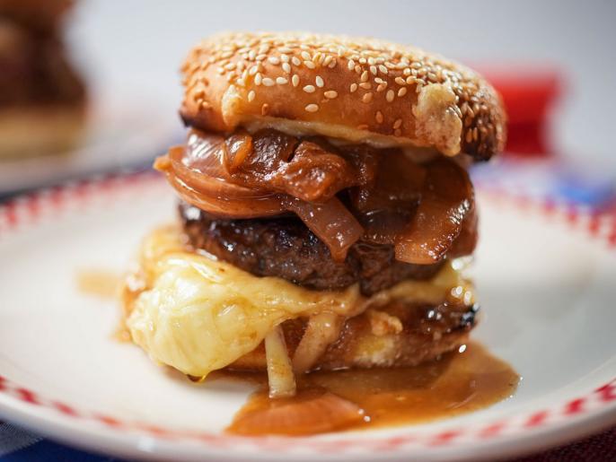 Stuffed French Onion Soup Burger Recipe | Alex Guarnaschelli | Food Network