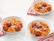 One of the first meals many home cooks attempt is spaghetti and meatballs. It&rsquo;s simple yet comforting, and whether we grew up eating it from a can or homemade, the dish has a rightful place in our childhood memories. I first learned to twirl my fork with spaghetti from the can, and somewhere along the way, maybe when it was decided that I would enjoy the nuances of a different version, my mom&rsquo;s homemade spaghetti and meatballs arrived at the table. But this recipe isn&rsquo;t hers; it&rsquo;s yours! Now let&rsquo;s get down to it: According to the poll I posted, you all had mixed feelings about using dried herbs versus fresh, but dried won with 51 percent of the votes. It was so close, I&rsquo;ll leave you fresh-herb lovers with a tip: If you go with fresh, use three times more than the amount of dried herbs in the recipe. And although no one asked, you should know that this recipe goes well with garlic bread. And tons of it. So here it is: a recipe curated by you and for you. To catch the next poll, follow me @SunnyAnderson on Twitter. It&rsquo;s the tastiest questionnaire around!