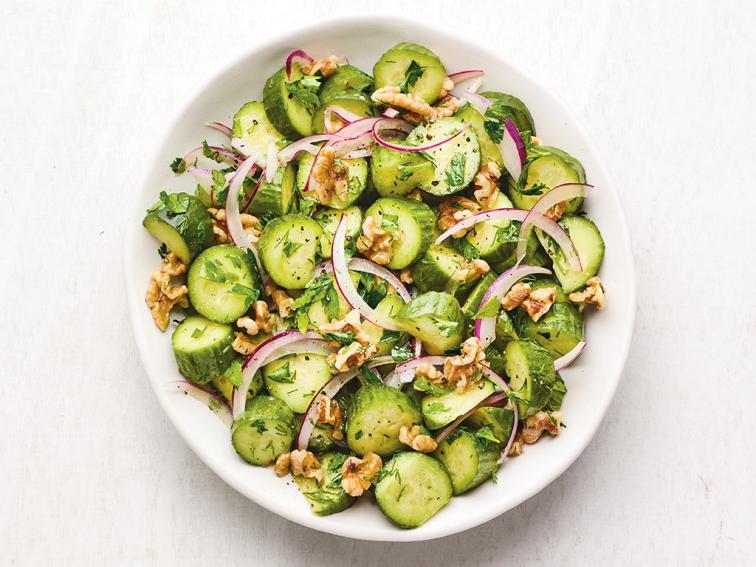 Cucumber-Walnut Salad Recipe | Amy Stevenson | Food Network