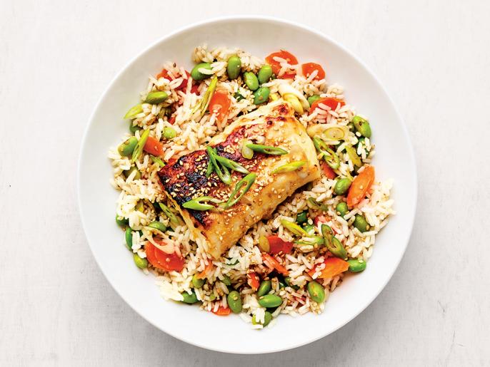 Miso Cod with Edamame Rice Recipe Food Network Kitchen Food Network