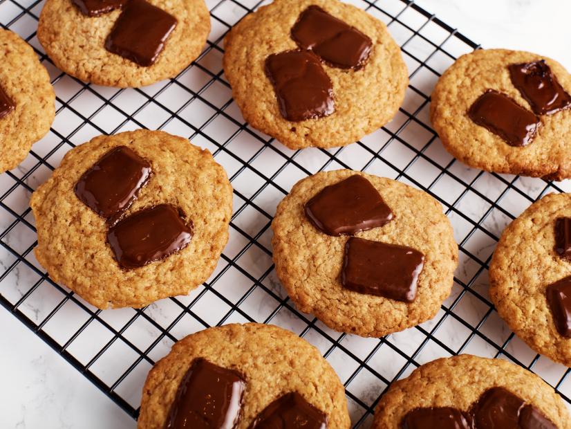 Close-up of Chocolate Very Orangey Cookies on cooling rack