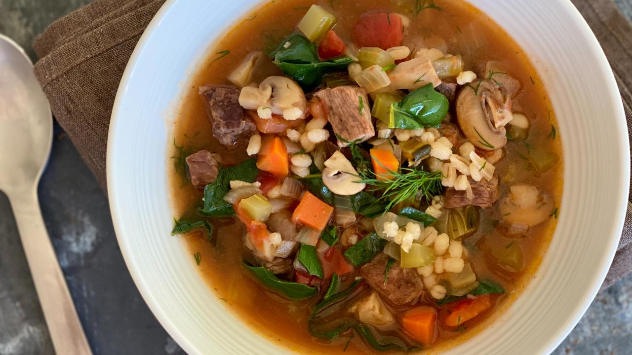 Homemade Mixed Vegetable & Barley Soup - Fork in the Kitchen