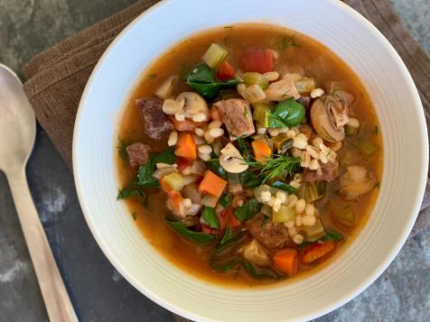 Beef, Barley and Many Vegetable Soup