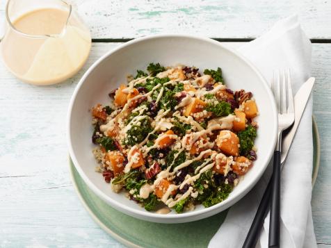 Quinoa Power Bowls with Butternut Squash and Tahini Sauce