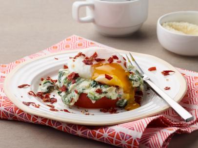 Giada De Laurentiis's Eggs Florentine for the  Giada's Sunset Brunch episode of Giada at Home, as seen on Food Network.