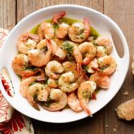 Ree Drummond's Spicy Lemon Garlic Shrimp for the B.F.F. episode of The Pioneer Woman with Ree Drummond, as seen on Food Network.