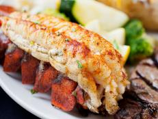 Surf and turf: dinner of steak and lobster tail. You might also be interested in these: