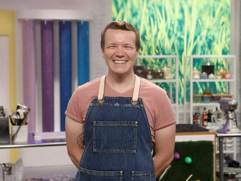 Baker Harry Fiebelman poses, as seen on Easter Basket Challenge, Season 1.