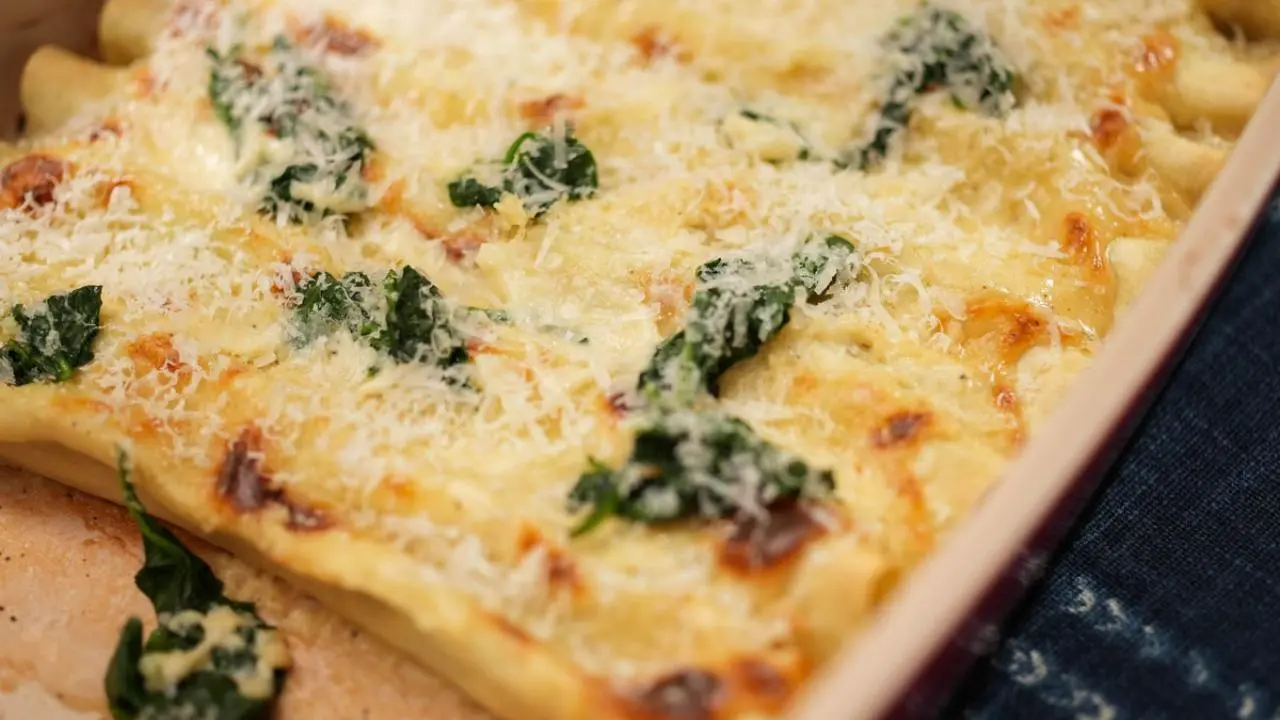 Spinach Manicotti with Lemon