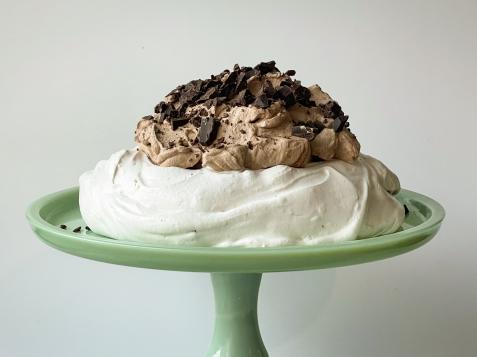 Mint Chocolate Chip Pavlova for Two