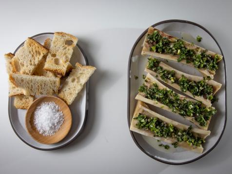 Roasted Bone Marrow with Parsley Topping