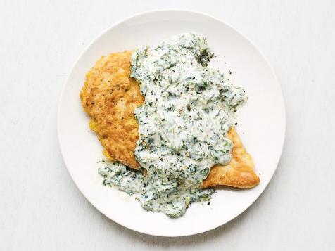 Crispy Chicken with Creamed Spinach Gravy