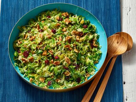 Crunchy Sweet Brussels Sprout–Walnut Salad Recipe | Sunny Anderson ...