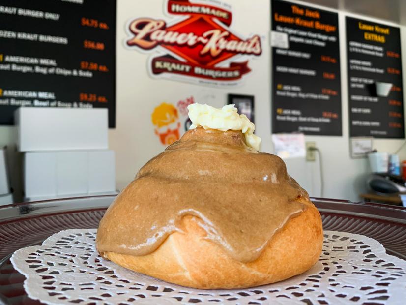Sinnamon Rolls as Served at Lauer Kraut's in Brighton, Colorado, as seen on Diners, Drive-Ins and Dives: Take Out.
