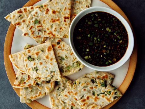 Scallion Pancakes with Ginger Dipping Sauce