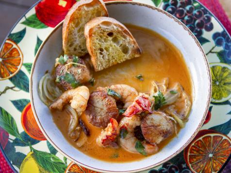 Seafood Fra Diavalo with Charred Garlic Bread