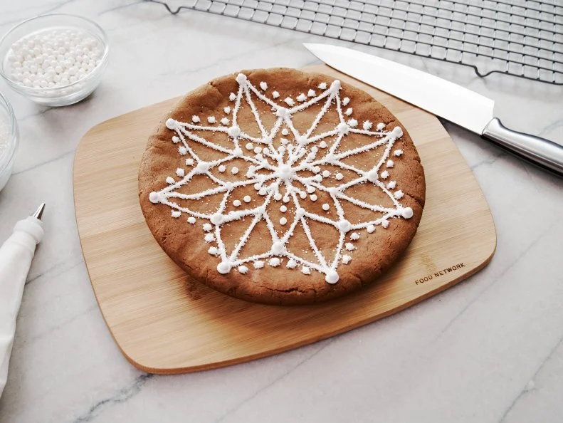A beauty shot of the finished Chewy Brown Sugar Skillet Cookie, a recipe from ChefTregaye Fraser, the winner of Food Network Star, Season 12.