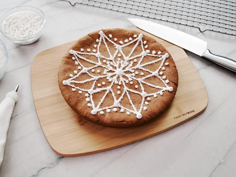 A beauty shot of the finished Chewy Brown Sugar Skillet Cookie, a recipe from ChefTregaye Fraser, the winner of Food Network Star, Season 12.