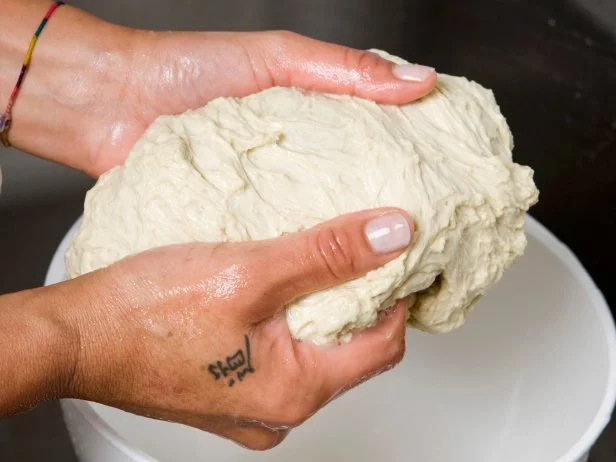 Kneading the dough