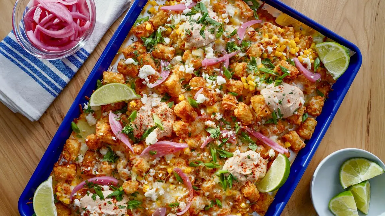 Mexican Street Corn-Loaded Tots