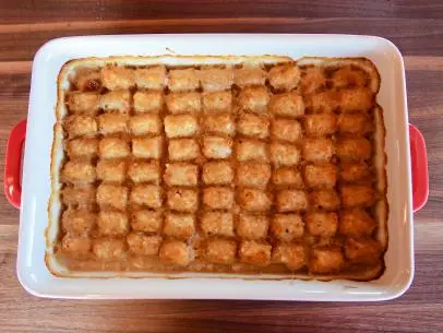 Close-up of Chicken Tot Pie
