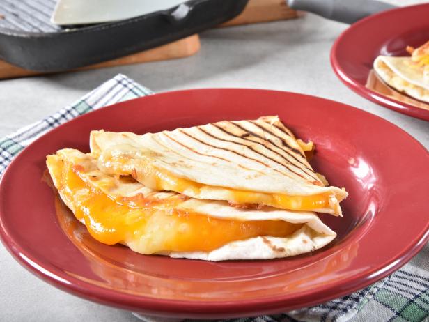 A fresh cooked overstuffed cheese quesadilla