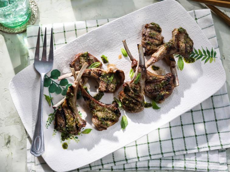 Lamb Chops with Mint Pesto Recipe Kardea Brown Food Network