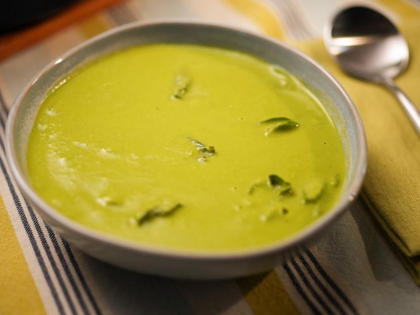 Alex Guarnaschelli makes Spring Pea Soup, as seen on Food Network's The Kitchen