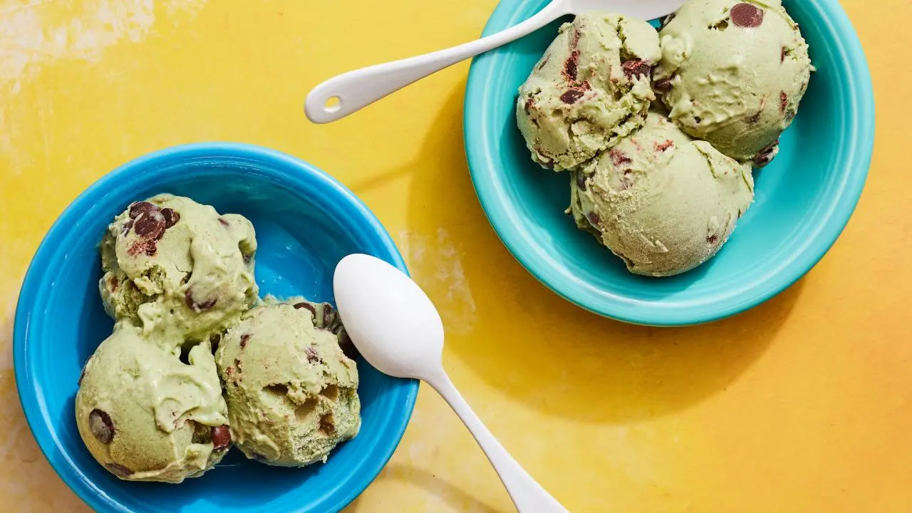 Chickpea Mint Chocolate Chip Ice Cream