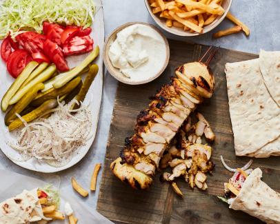 Yogurt-Marinated Grilled Chicken Shawarma