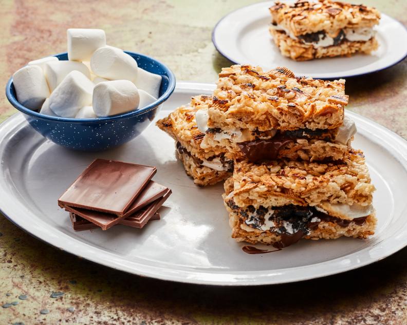 Food Network Kitchen's Grilled Crispy Treat S’Mores.